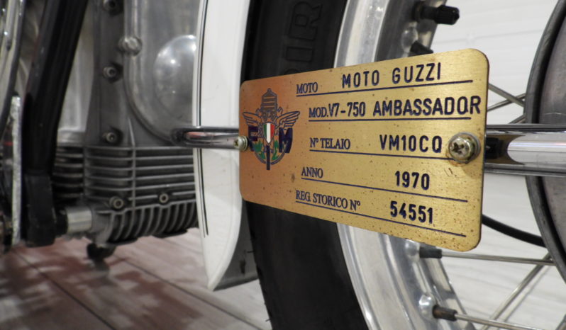 MOTO GUZZI V7 – 750 AMBASSADOR – OMOLOGATA FMI – RESTAURO MANIACALE – PERFETTA – SUPERPREZZO (1971)